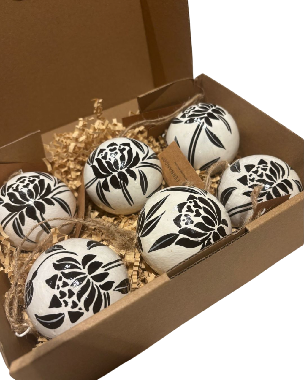 Hand-Painted Australian Botanical Set - Waratah Bouquet, 6 pack