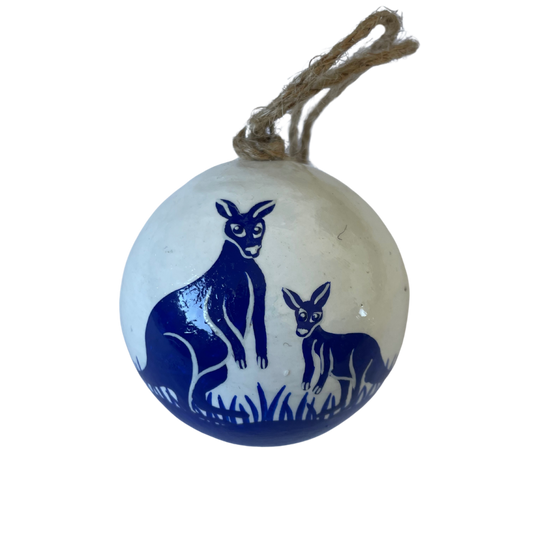 Hand-Painted Bauble - Kangaroo (Single)